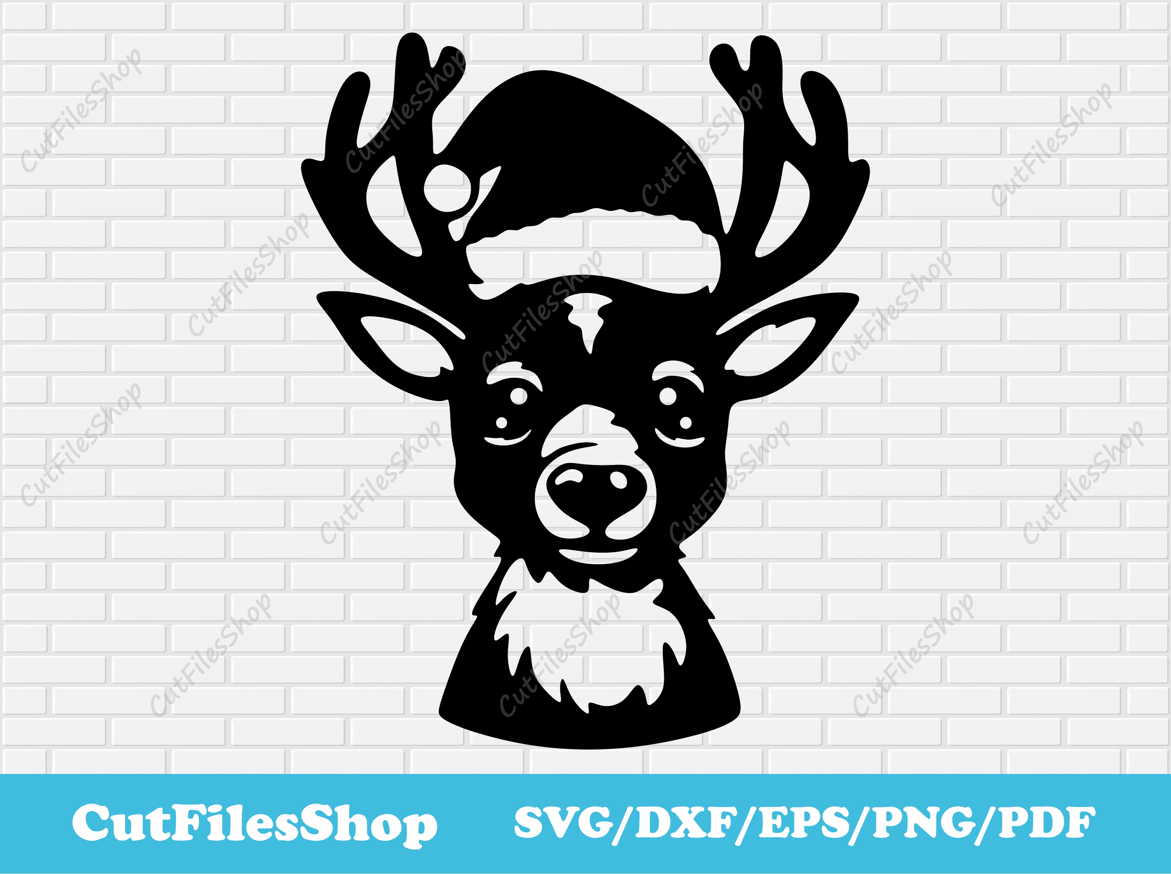 Reindeer svg for Cricut, Reindeer dxf for laser cutting metal