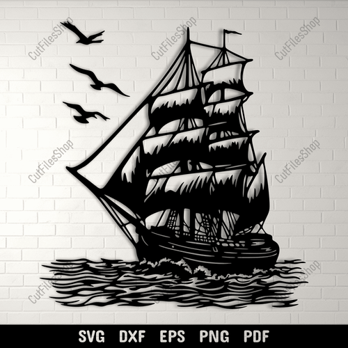 Sailboat SVG & DXF for Cricut, CNC & Laser Cutting