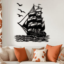 Load image into Gallery viewer, Old Ship DXF for CNC, Nautical SVG for Cricut &amp; Laser Cut
