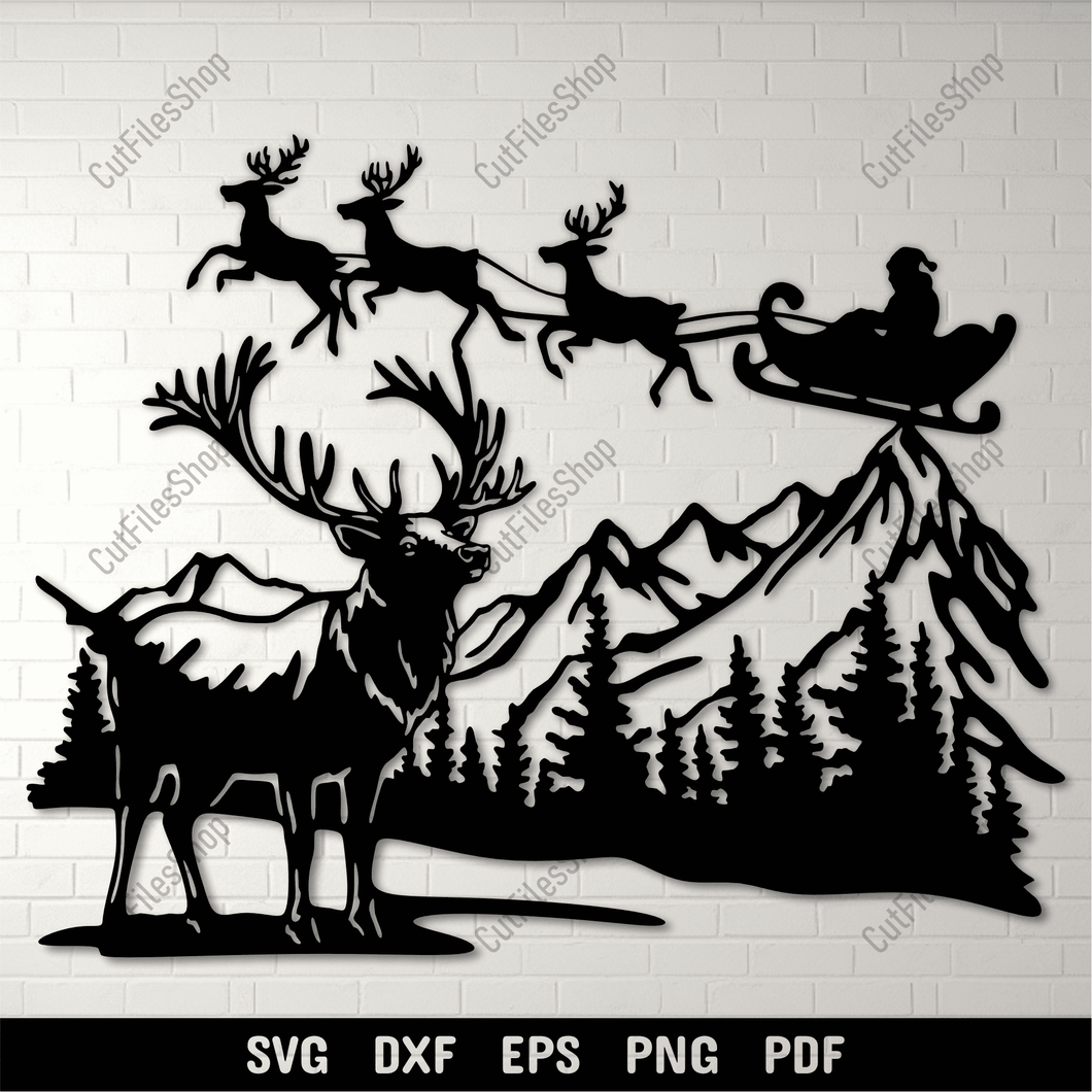 Elevate your Christmas crafts with our free Santa's Sleigh and Reindeer SVG cut files. Compatible with Cricut, Silhouette, CNC, Sublimation, and DTF printing. Download now and unleash your creativity!