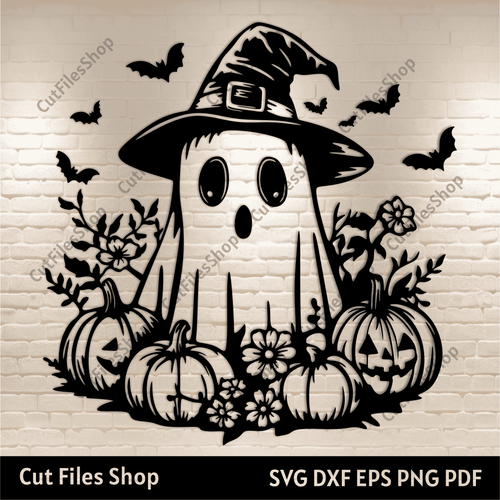 DIY Spooky Floral Ghost SVG for Cricut & Silhouette