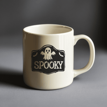 Load image into Gallery viewer, Spooky Retro Ghost SVG/DXF, Halloween T-Shirt, Mug/Pillow Design, Glowforge Laser Cut Files
