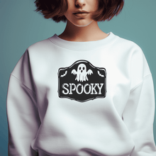 Load image into Gallery viewer, Retro Halloween DXF/SVG, Spooky Ghost T-Shirt Design, Mug/Pillow Halloween Glowforge Cut Files
