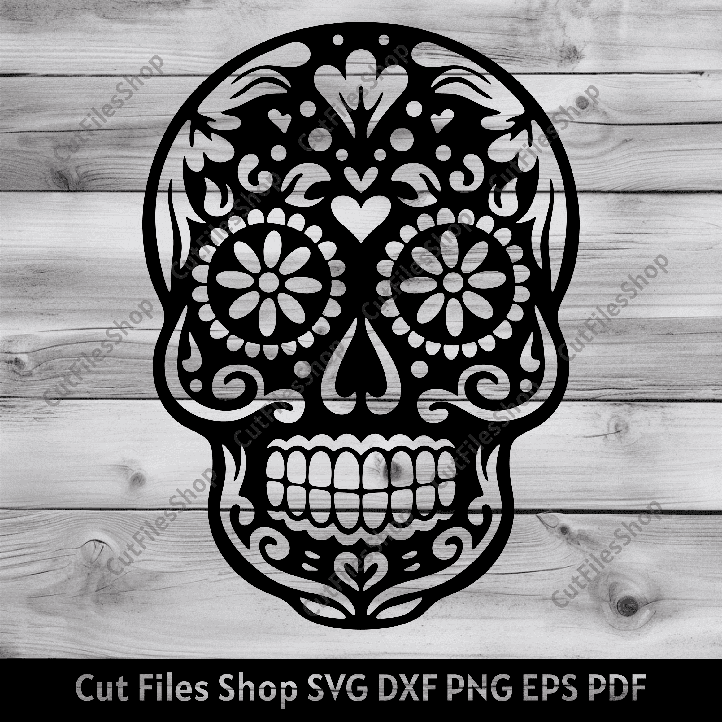 Sugar Skull Svg Sugar Skull Cut Files For Cricut Sugar Skull Png For