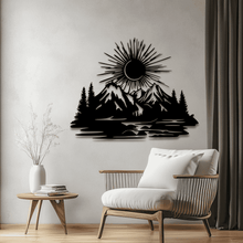 Load image into Gallery viewer, Scenic Sunset with Mountains SVG for Cricut Projects, DIY Home Decor
