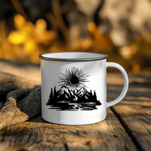 Load image into Gallery viewer, Sunset Mountain Scene DXF for CNC, Svg for Vinyl cutting, DIY Camping Mug Design
