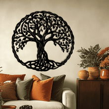 Load image into Gallery viewer, CNC Plasma Cut Tree Panel, Tree DXF for Laser, SVG Art for Wall Decor
