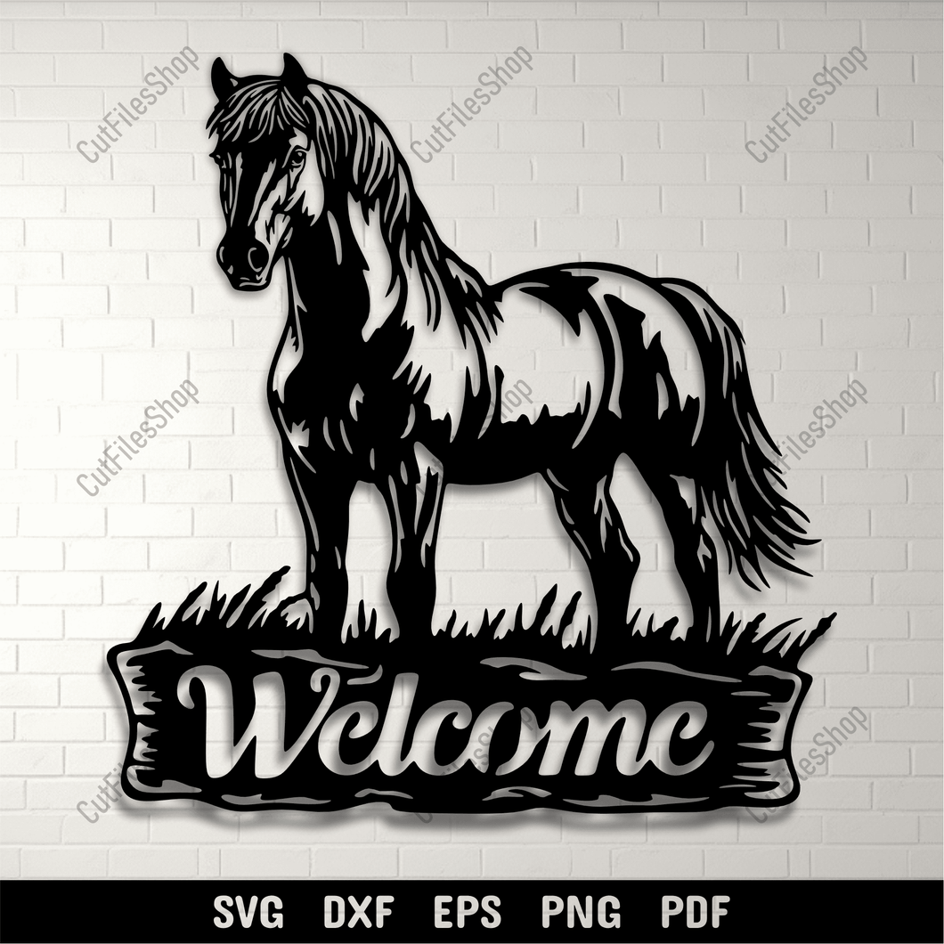 Welcome Horse DXF Files for CNC, Laser, and Plasma Cutting Projects