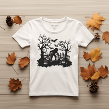 Load image into Gallery viewer, Werewolf Scene Svg, Sublimation T-shirt design, Dxf for CNC Laser Cutting, Halloween Decor DIY, Mug svg design, Spooky Fall scene pillow design
