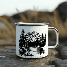 Load image into Gallery viewer, Mountains Scene DXF for CNC, Laser Cut Files, SVG for Cricut &amp; DIY Mug design
