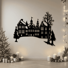 Load image into Gallery viewer, Christmas Scene DXF for CNC, Winter Village DIY Decals
