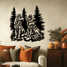 Load image into Gallery viewer, Wolf DXF for CNC &amp; Laser Cutting, Wolves SVG for Sublimation Art, DIY Wall Art
