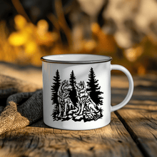 Load image into Gallery viewer, Preview of Wolves SVG &amp; DXF for Cricut, CNC, and Print Mug Art
