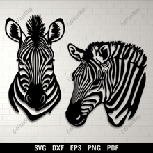 Load image into Gallery viewer, Zebra Silhouette SVG, DXF for CNC Projects, Sublimation Artwork, DIY Home Decor
