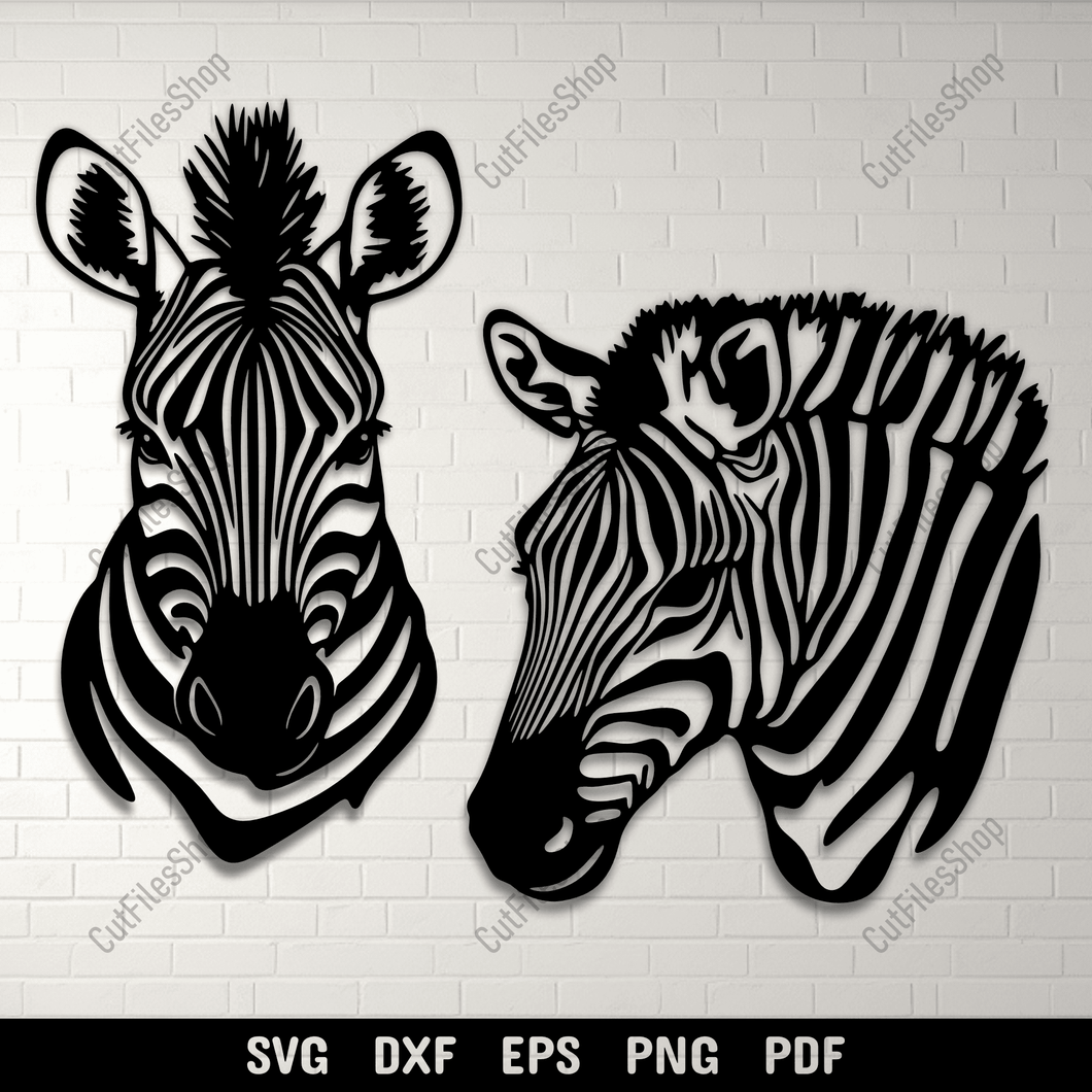 Zebra Silhouette SVG, DXF for CNC Projects, Sublimation Artwork, DIY Home Decor