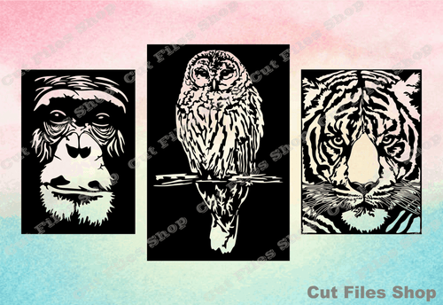 Animals for cricut, laser cut wall decor, cnc files for wood, svg designs for cricut, cricut svg - Cut Files Shop