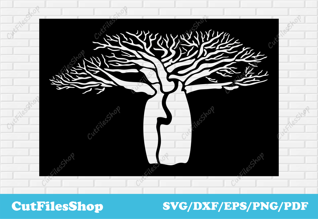 Baobab panel dxf for laser cutting, DXF for Vinyl Cutting, SVG for Cricut, Cutting Machines Files - Cut Files Shop