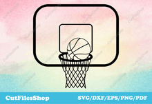 Load image into Gallery viewer, Basketball dxf files, basketball svg files, sport svg for shirt, download vector images - Cut Files Shop
