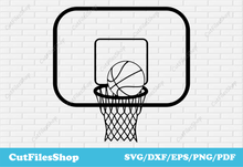 Load image into Gallery viewer, Basketball dxf files, basketball svg files, sport svg for shirt, download vector images - Cut Files Shop
