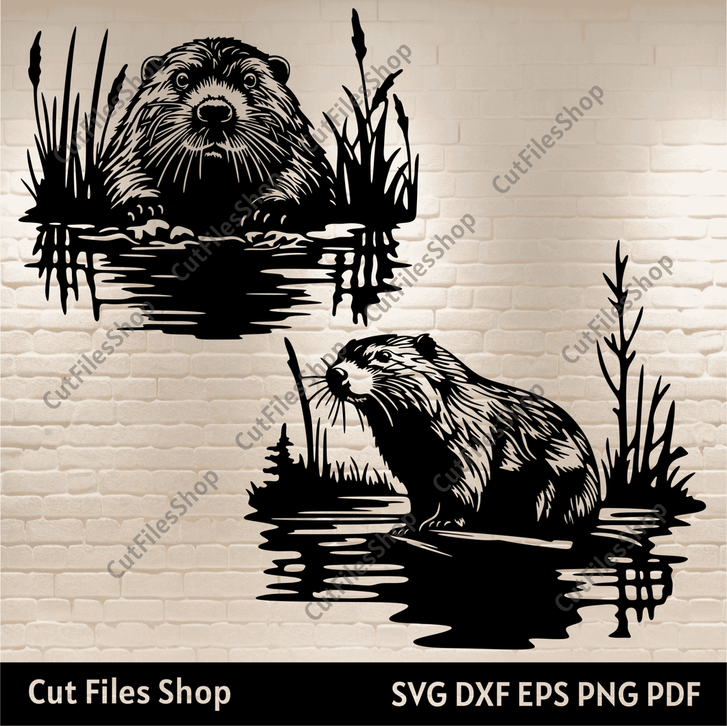 Beavers Svg, CNC cutting files, Beavers Dxf for Laser, Svg for Cricut, Silhouette cut files - Cut Files Shop