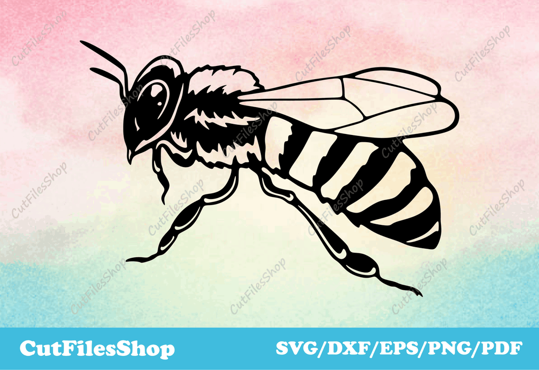 Bee svg files for cricut, insect svg, Plotter File Dxf, dxf for cricut, cricut design space svg - Cut Files Shop