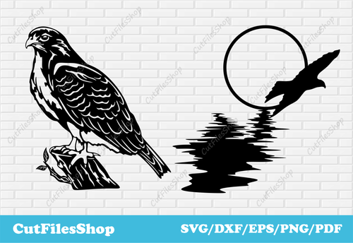 Birds dxf files for laser cut, SVG for cricut, dxf for decor making, DXF for cnc, cutting files - Cut Files Shop