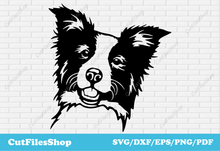 Load image into Gallery viewer, Border Collie svg for Cricut, Dxf for CNC laser cutting, Stickers making, Silhouette cameo files - Cut Files Shop
