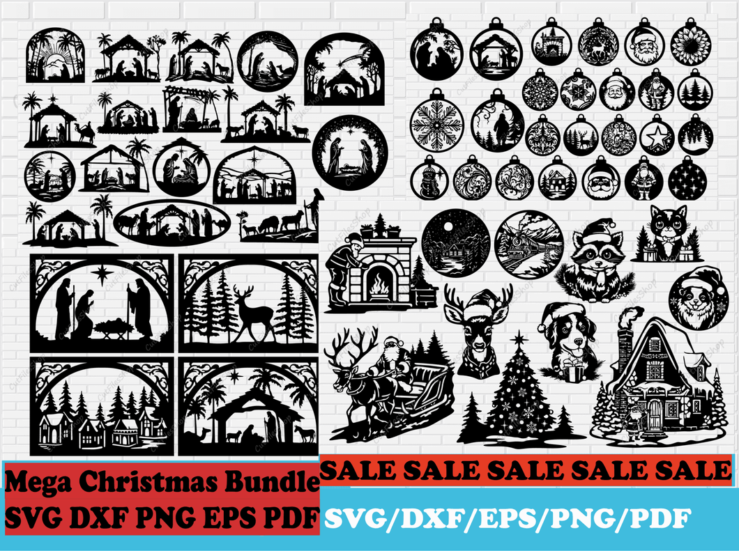 Christmas Bundle SVG DXF EPS PNG PDF Craft Files - Cut Files Shop