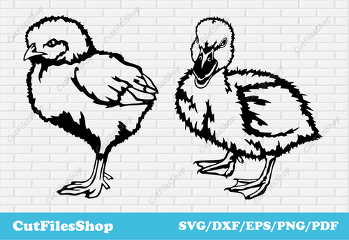 Duckling svg, Chick svg for cricut, Digital Download DXF SVG, card making svg, baby birds svg, dxf router files, cricut dsigns space, svg crafts, farm birds svg, clip art birds svg, sublimation svg, farm svg