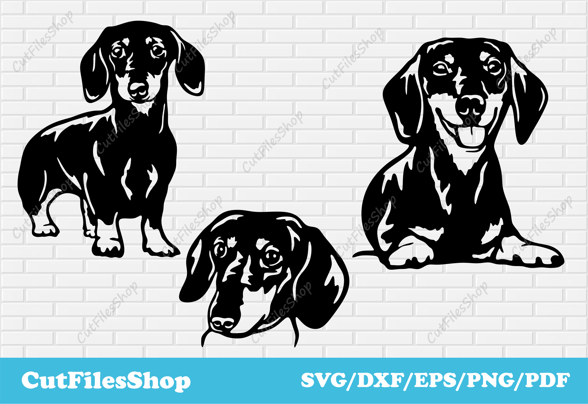 Dogs cutting files, dachshund svg files, funny dogs for laser cutting ...