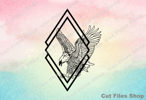 Eagle cut file, eagle svg, vector for cnc, cut file for cricut, svg for cameo - Cut files shop