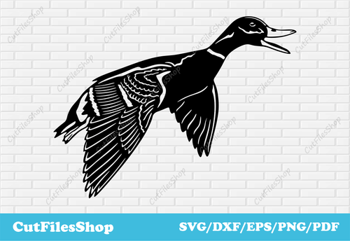 Mallard dxf cut file, svg files for cricut, plasma cnc files, laser cutting files, png for shirts, duck dxf file, cut files shop, duck scene dxf, dxf scene images, svg art images