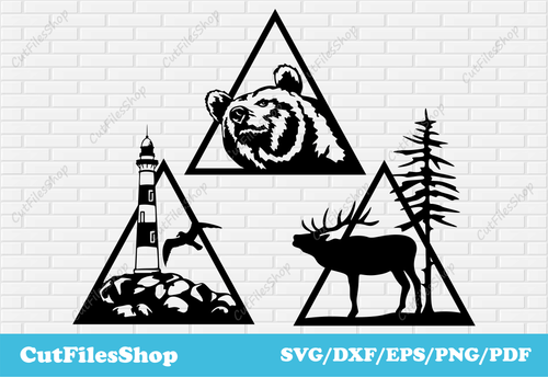 Wildlife panels dxf, CNC cut files, dxf for laser engraving, svg for sticker making, scrapbooking clipart, Scan n Cut files, free dxf files, free svg files, free vectors, DXF for laser engraving, SVG for Sticker/Decor making, Scrapbooking Clip Art, Custom Vector files, vector for Scan n Cut, Plasma cutting files, Laser cutting, Svg for cricut, Silhouette cameo files