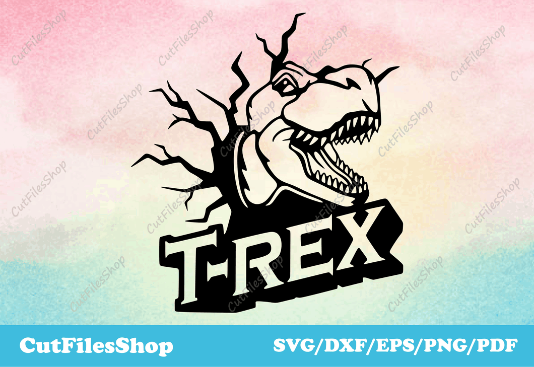 T Rex Dinosaur Cartoon Standing PNG & SVG Design For T-Shirts