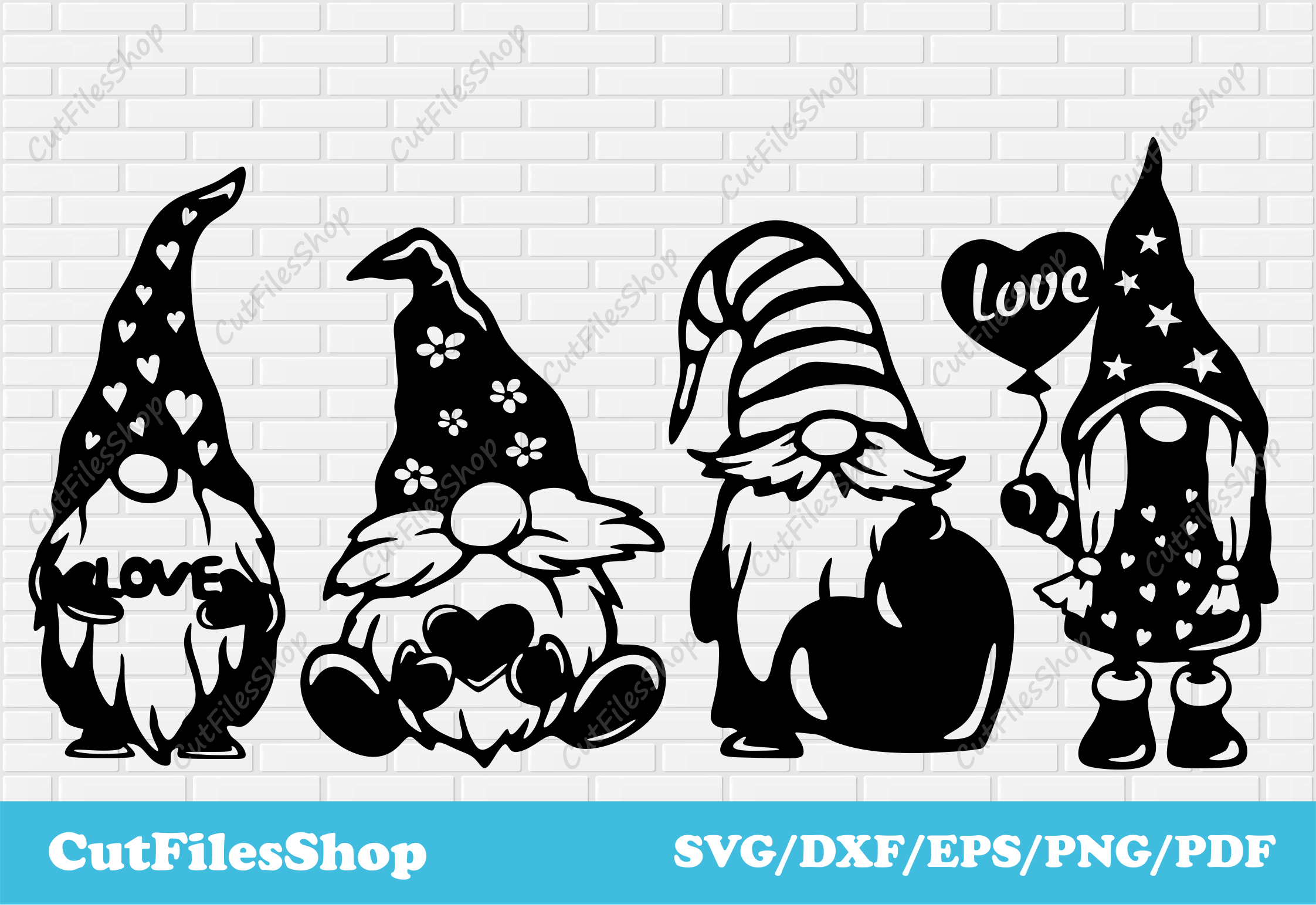 Valentine Gnomes Svg For Cricut Valentines Day Dxf Files Valentines